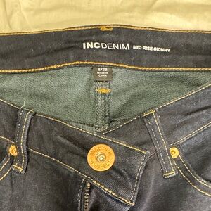 INC International Concepts Dark Blue Skinny Jeans